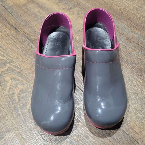 Sanita Grey Pink patent leather - Picture 2 of 11